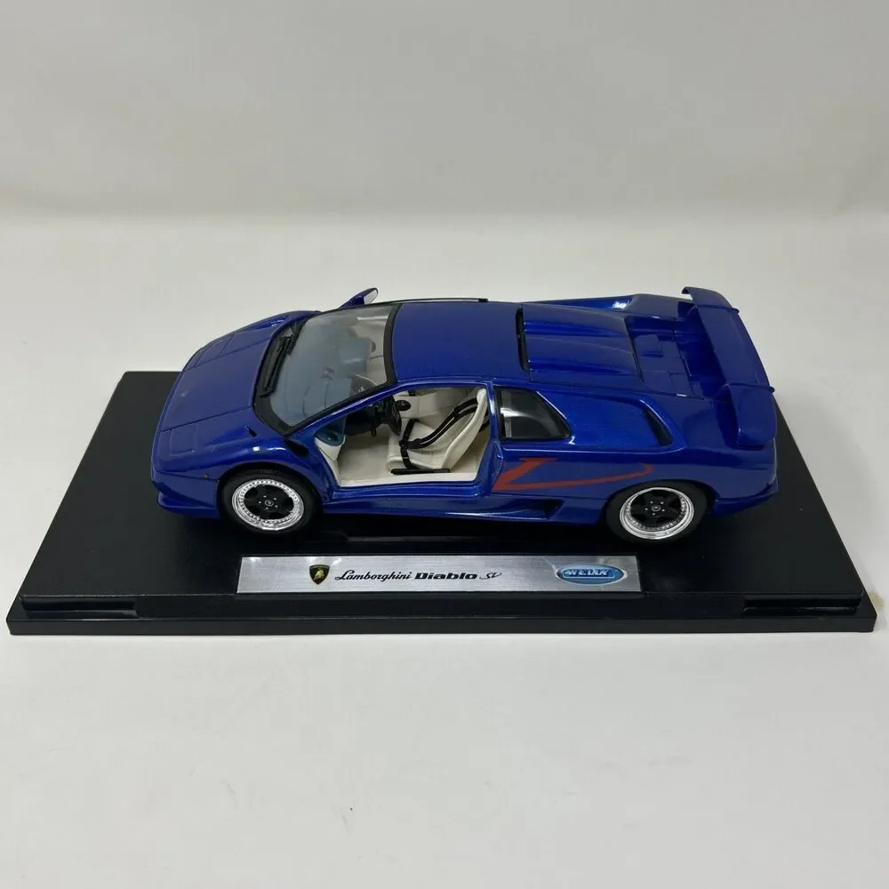 Welly 1/18 Lamborghini Diablo SV Blue Diecast / Missing Driver Door